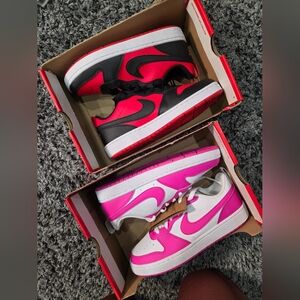 Nike Dunk Low Sneakers - Black and Pink